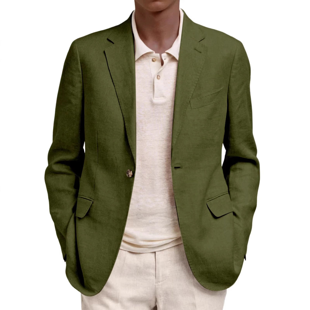 Herren nan leichtes Leinen-Sakko mit unstrukturierter Silhouette und Pattentaschen Shop Nory