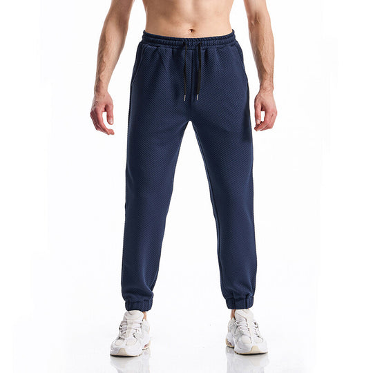 Herren Texturierte Jogginghose mit elastischem Bund, Tunnelzug und gebündeltem Beinabschluss Shop Nory