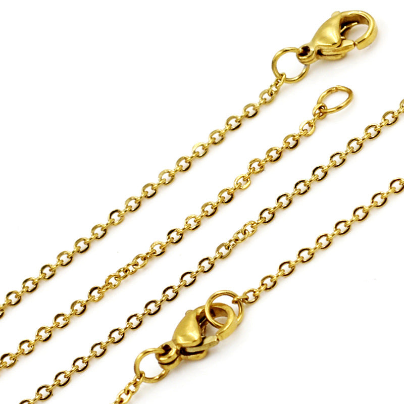 Damen mehrlagige Edelstahl-Halskette mit elegantem Goldüberzug Shop Nory