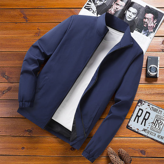Herren Leichte Windbreaker‑Übergangsjacke mit Stehkragen, elastischen Bündchen und verdecktem Reißverschluss Shop Nory
