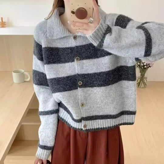 Damen Gemusterte Strickjacke Shop Nory