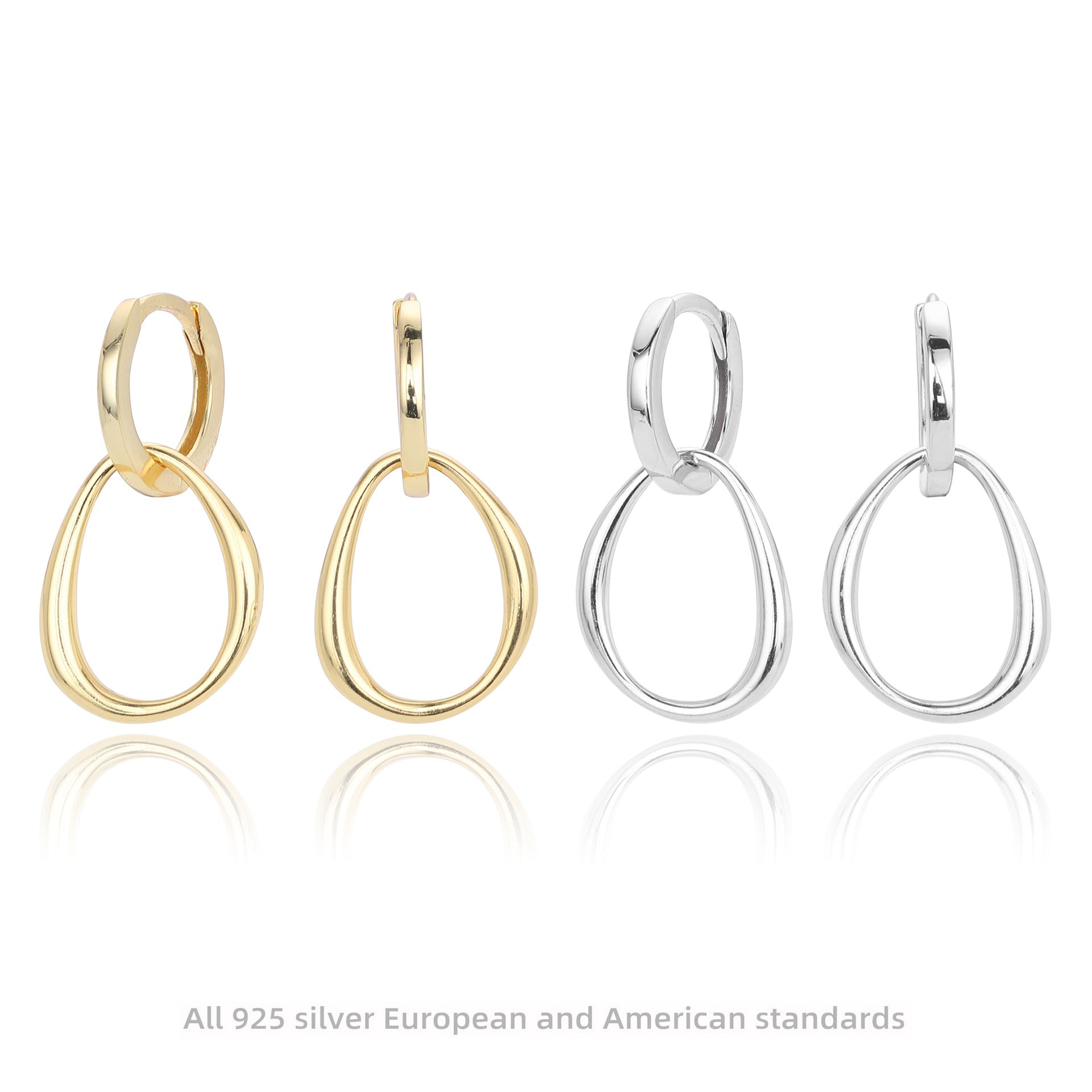 Damen Ohrhänger mit elegantem Tropfen-Design aus 925 Sterling Silber Shop Nory