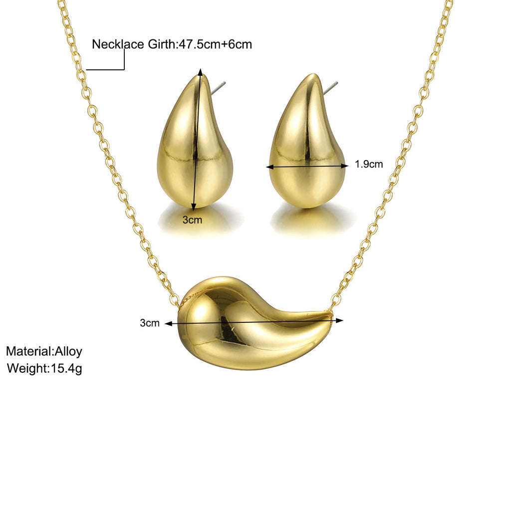 Damen Schmuckset mit elegantem Tropfenanhänger und Ohrsteckern Shop Nory