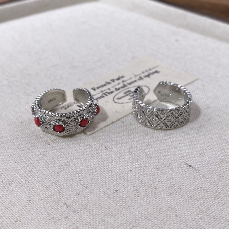 Damenring mit kunstvollem Diamantmuster und feiner Detailverarbeitung Shop Nory
