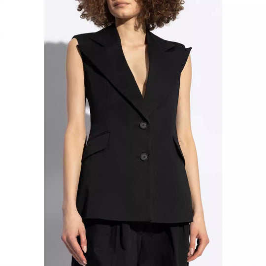 Damen Ärmelloser Blazer mit markantem Schalkragen und taillierter Silhouette Shop Nory