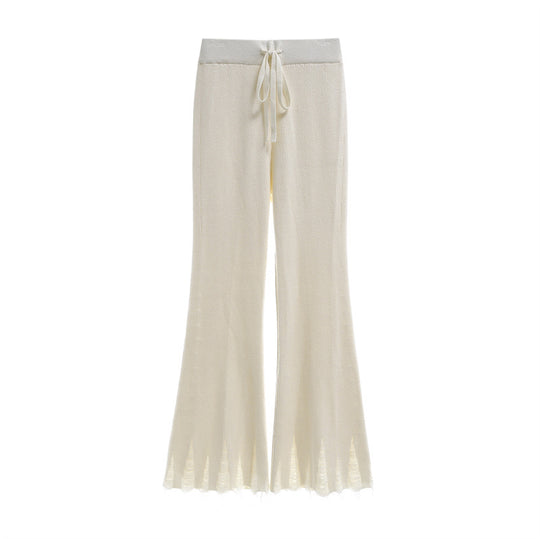Damen Bequeme und lässige Strickpalazzo-Hose Shop Nory