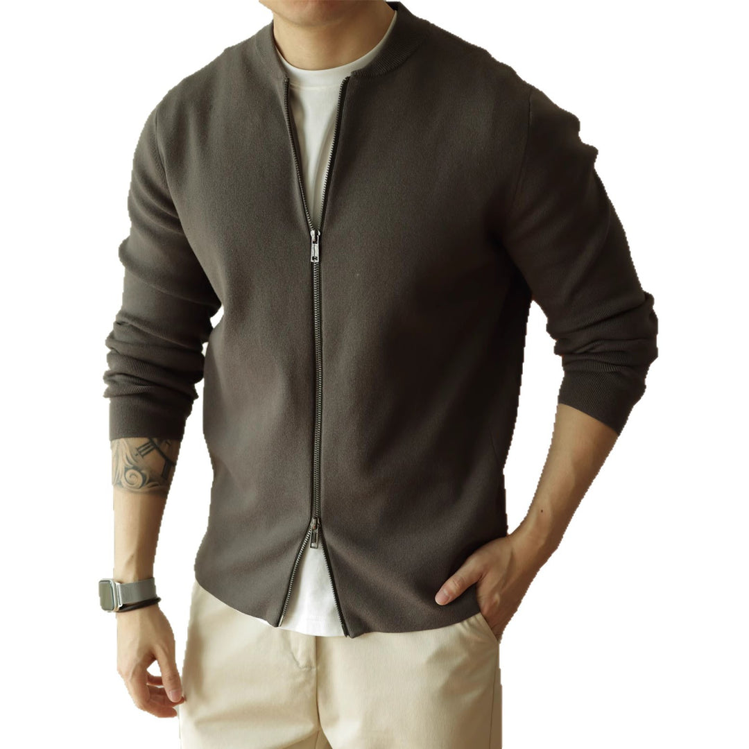 Herren Elegante Strickjacke mit durchgehendem Reißverschluss Shop Nory