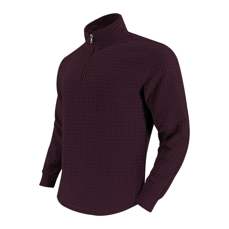 Herren Thermo-Fleecepullover mit Reißverschluss und strukturiertem Design