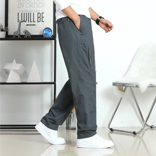 Herren Weite Cargohose im Utility‑Stil mit seitlicher Reißverschlusstasche und ergonomischen Nähten Shop Nory