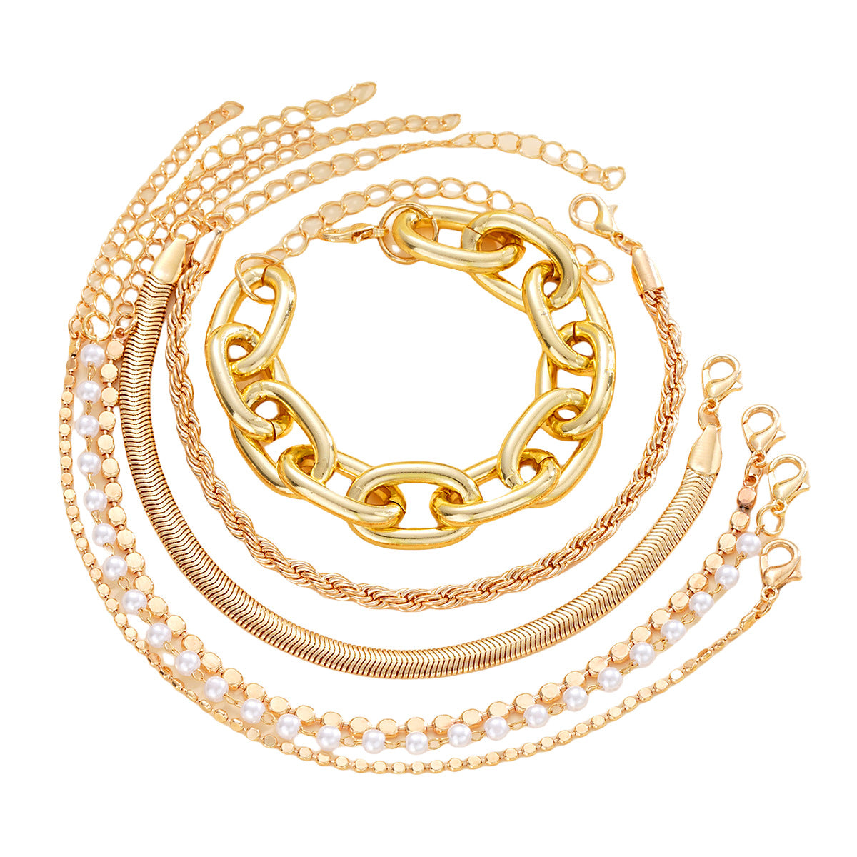 Damen Armband-Set mit vielfältigen Glieder- und Perlen-Designs Shop Nory