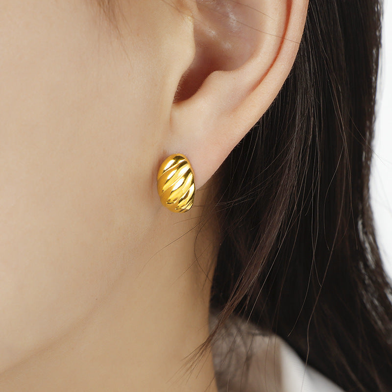 Damen modische Ohrstecker mit spiralförmigem Design Shop Nory