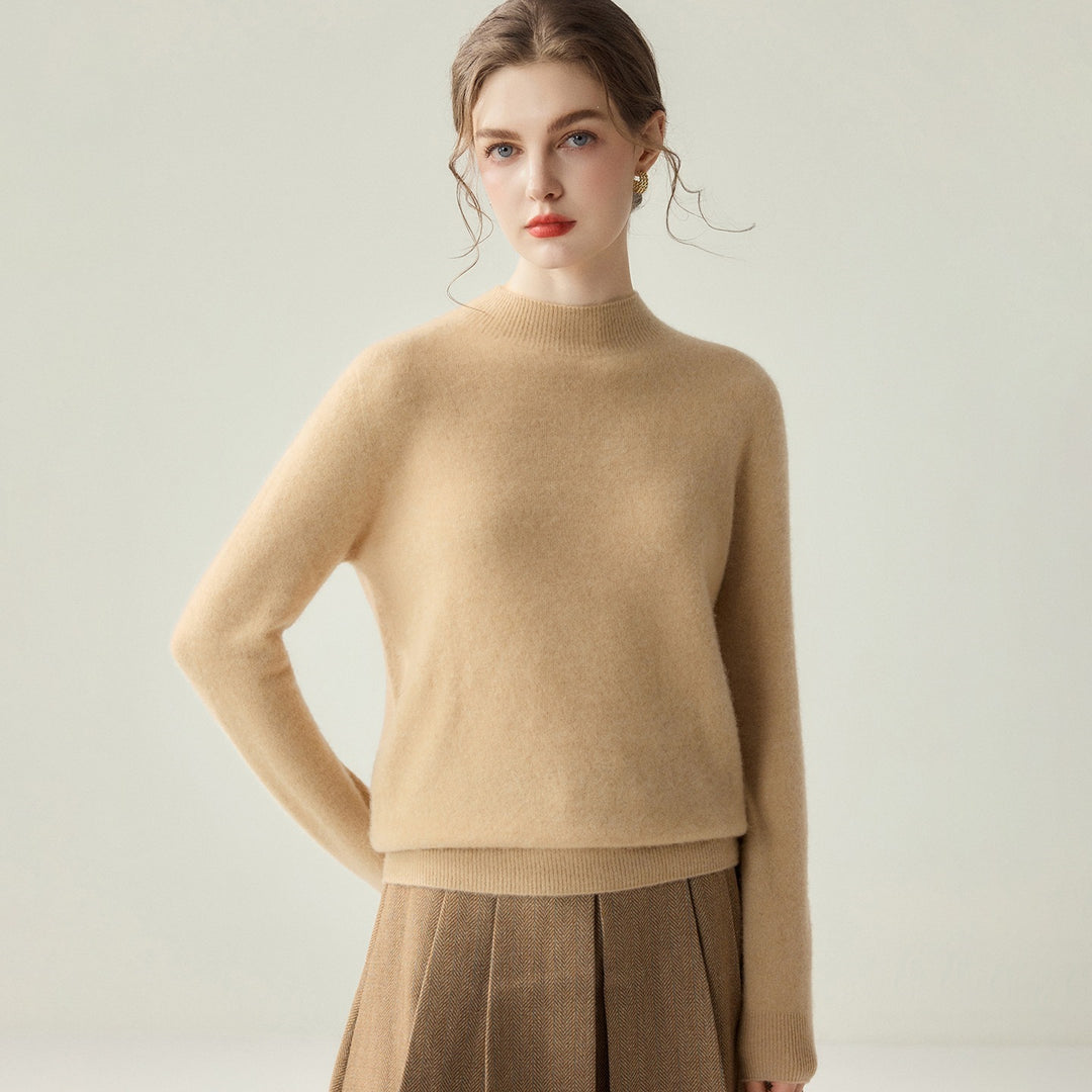 Damen Schmaler Mockneck-Feinstrickpullover mit kaschmirähnlicher Haptik Shop Nory