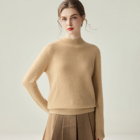 Damen Schmaler Mockneck-Feinstrickpullover mit kaschmirähnlicher Haptik Shop Nory