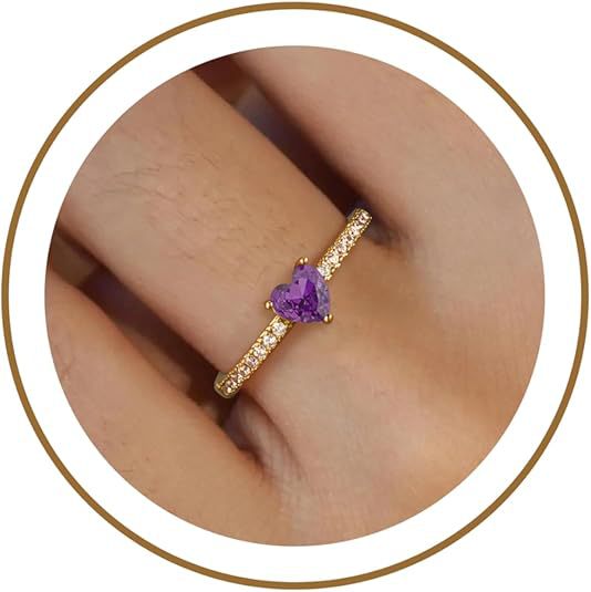 Damen Ring mit Herzschliff und glitzernden Zirkonia-Elementen Shop Nory
