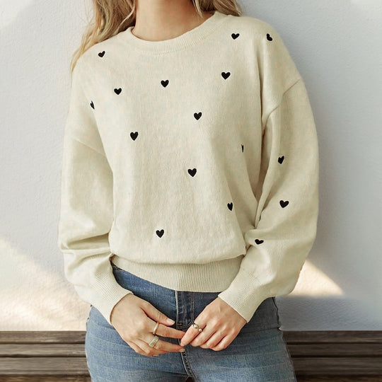 Damen Oversize-Strickpullover mit Ballonärmeln und Rippbündchen Shop Nory