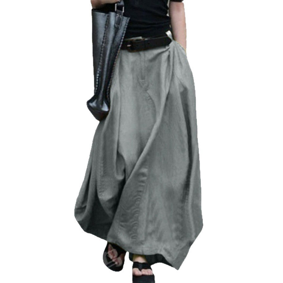 Damen Maxirock mit fließendem Schnitt und elegantem Fall Shopnory
