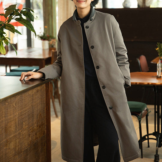 Damen Urbaner Mittel langer Mantel Shop Nory