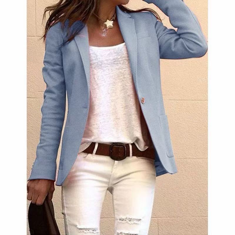 Damen Taillierter Ein-Knopf-Blazer mit aufgesetzten Taschen Shop Nory