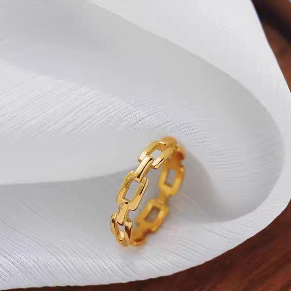 Frauen Modern Link Design Ring Shop Nory