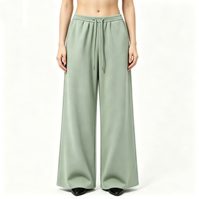 Damen nan weite High-Waist Loungehose mit elastischem Bund, Kordelzug und fließendem Jersey Shop Nory