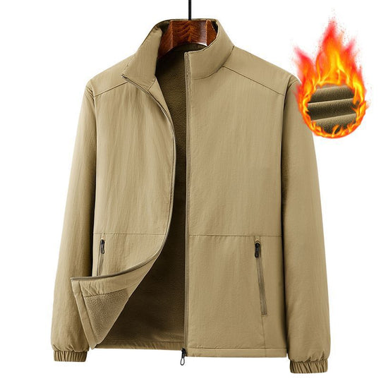 Herren Leichte windabweisende Fleecejacke mit Stehkragen und Reißverschlusstaschen Shop Nory