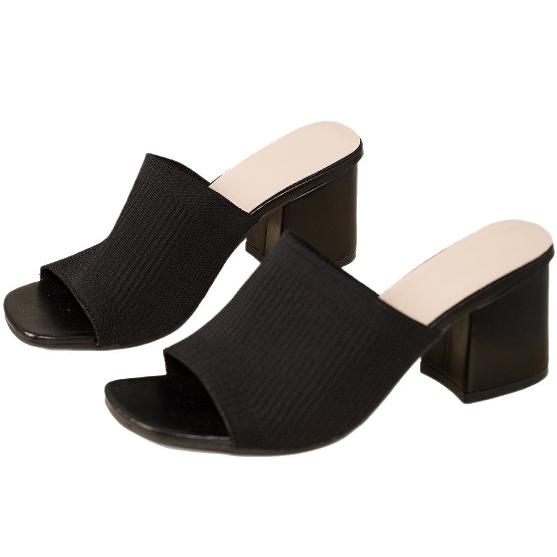 Damen Stylish Wedge-Sandaletten mit elastischem Obermaterial