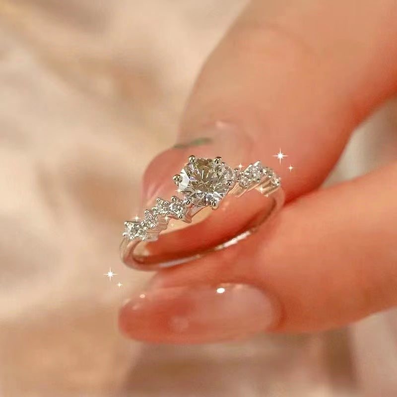 Damen minimalistischer Ring mit funkelndem Zirkonia Shop Nory
