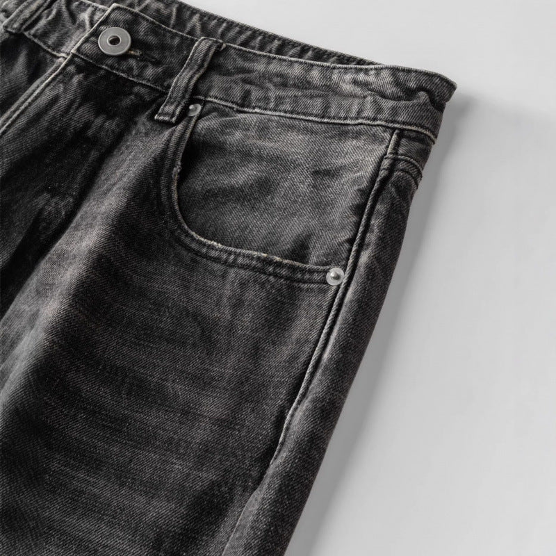 Herren Locker geschnittene Straight-Jeans im Workwear-Stil mit Used-Effekt Shop Nory