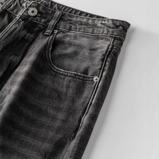 Herren Locker geschnittene Straight-Jeans im Workwear-Stil mit Used-Effekt Shop Nory