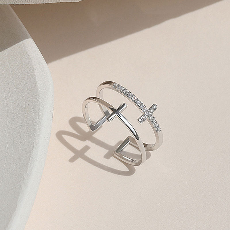 Damen Designer Ring mit funkelnden Kristallverzierungen Shop Nory