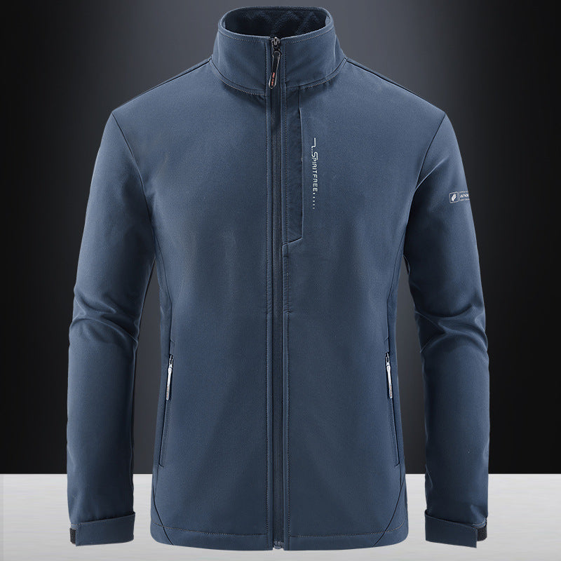 Herren Technische Softshelljacke mit winddichtem Shell, hohem Kragen und Reißverschlusstaschen Shop Nory