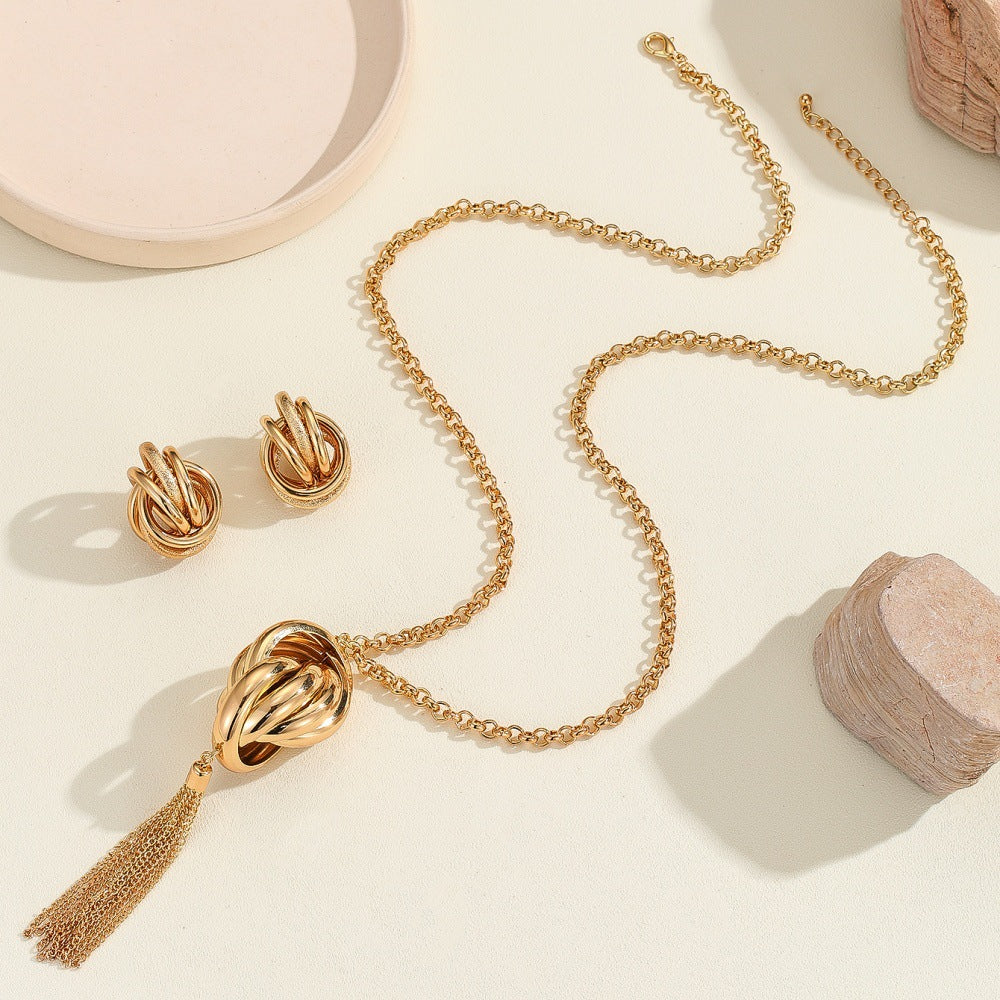 Damen Schmuckset mit kunstvollem Knoten-Design Shop Nory
