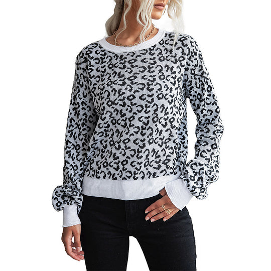 Damen Asymmetrischer Feinstrickpullover mit offener Schulter und Animal‑Jacquard Shop Nory