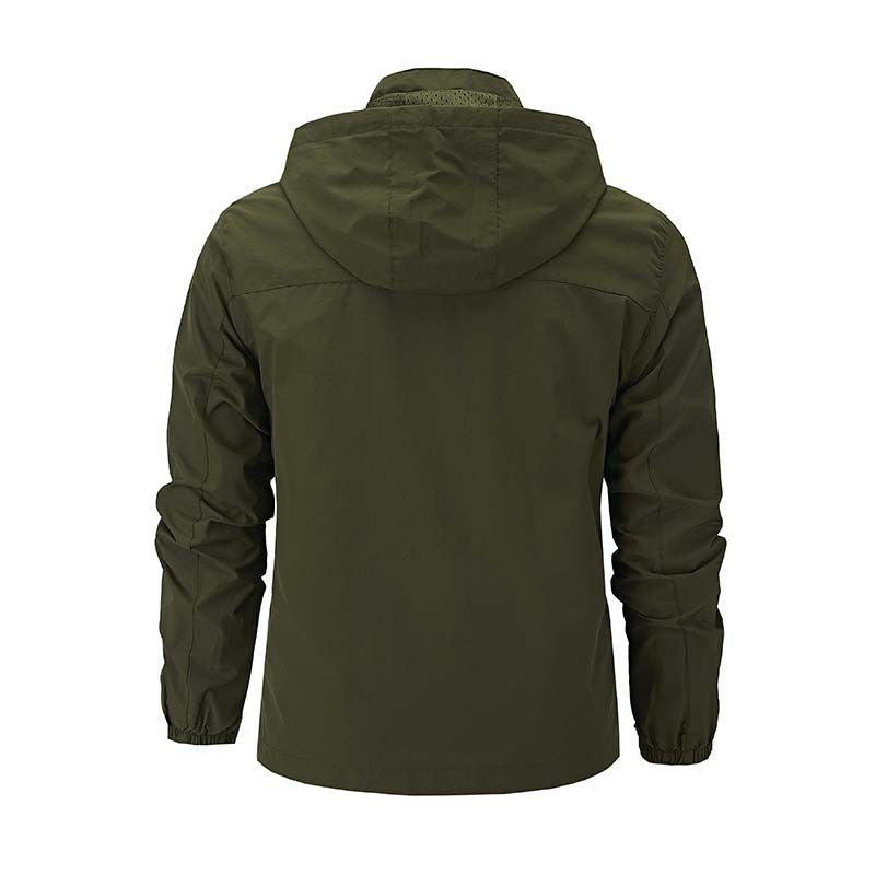 Herren Multifunktionale Softshell-Outdoorjacke mit Kapuze, Brustreißverschluss und atmungsaktivem Futter Shop Nory