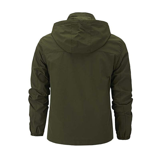 Herren Multifunktionale Softshell-Outdoorjacke mit Kapuze, Brustreißverschluss und atmungsaktivem Futter Shop Nory