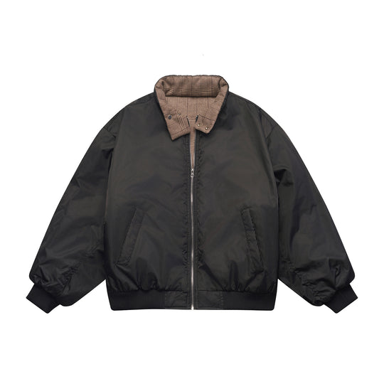 Unisex Boxy-Flightjacke im Oversize-Cut mit gesteppter Stehkragen-Fütterung und Rippbündchen Shop Nory