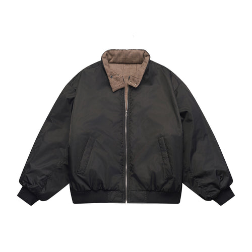 Unisex Boxy-Flightjacke im Oversize-Cut mit gesteppter Stehkragen-Fütterung und Rippbündchen Shop Nory