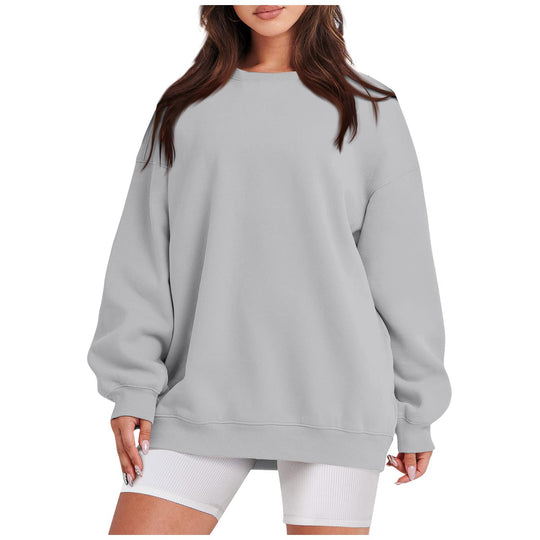 Damen nan Longline-College-Sweatshirt mit geripptem Saum, Raglanärmeln und angerauter Innenseite Shop Nory