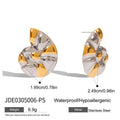 Damen Ohrhänger mit modernem Muschel-Design aus hypoallergenem Edelstahl Shop Nory