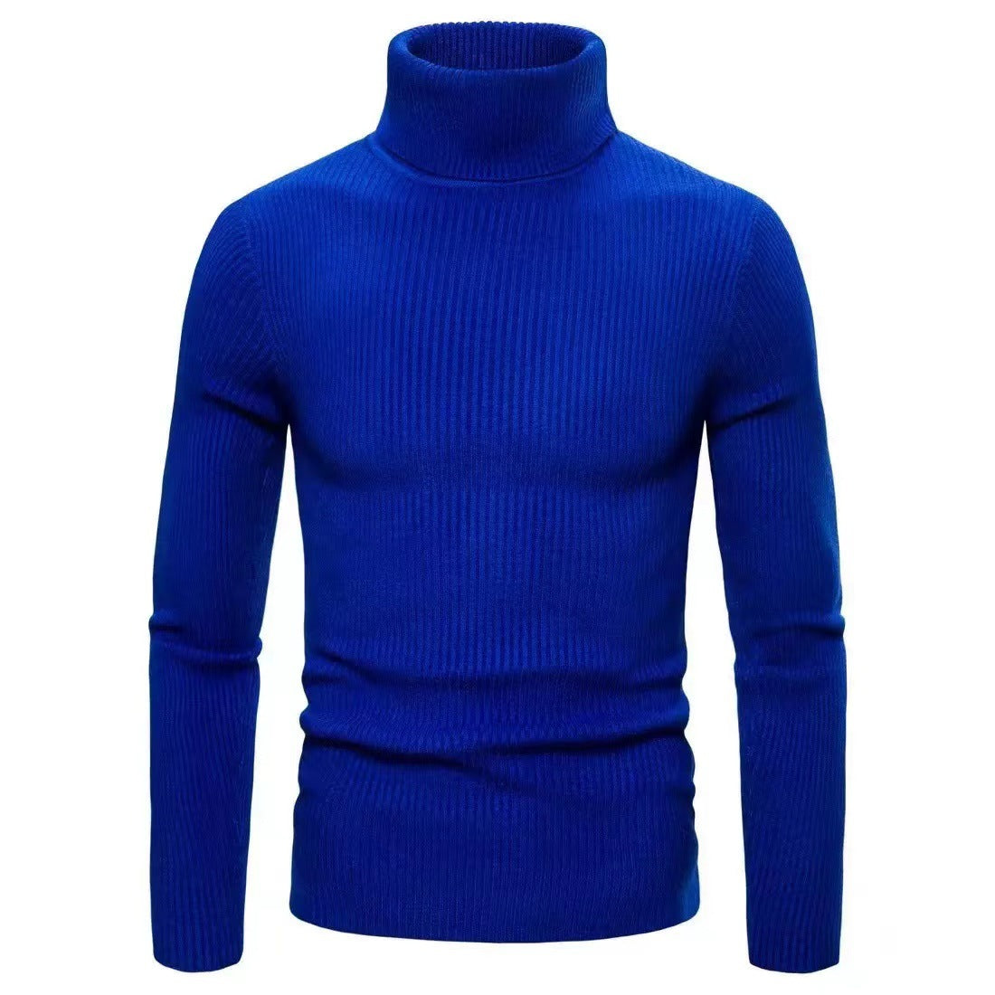 Herren Stehkragen Pullover aus ribbeltem Strick