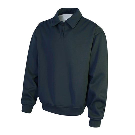 Herren Polo‑Sweatshirt im Oversize‑Relaxed‑Fit mit Rippbündchen und Knopfleiste Shop Nory
