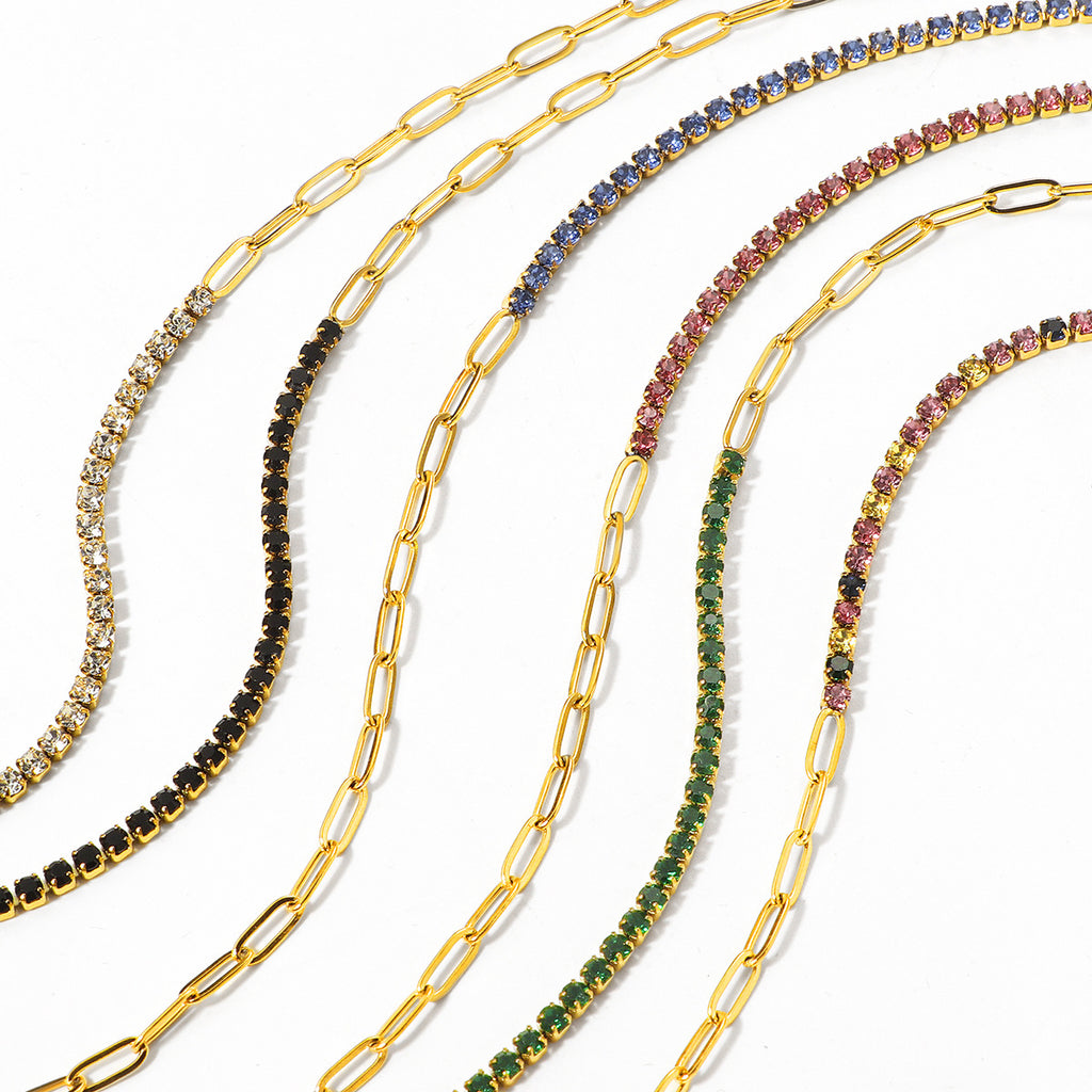 Damen Fußkette mit funkelnden Kristallakzenten Shop Nory