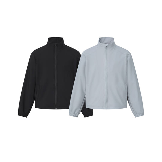 Unisex Kurz geschnittene leichte Softshelljacke mit Stehkragen und elastischen Bündchen Shop Nory