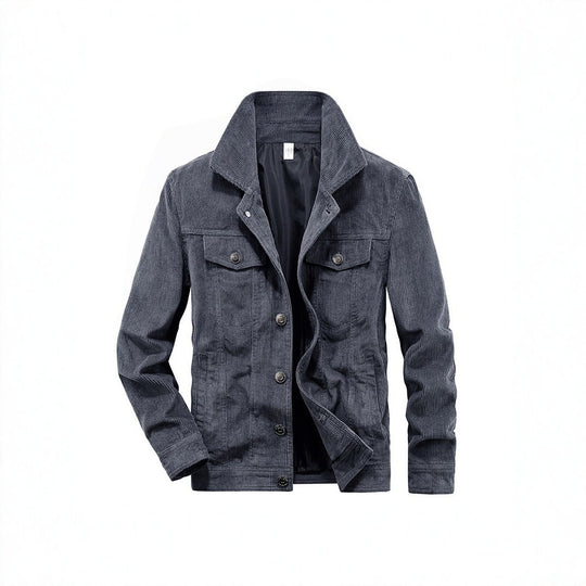 Herren Cordjacke aus Feincord mit Hemdkragen, Brustklappen und gesteppter Innenfütterung Shop Nory