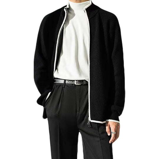 Herren Modische Strickjacke mit hohem Kragen Shop Nory