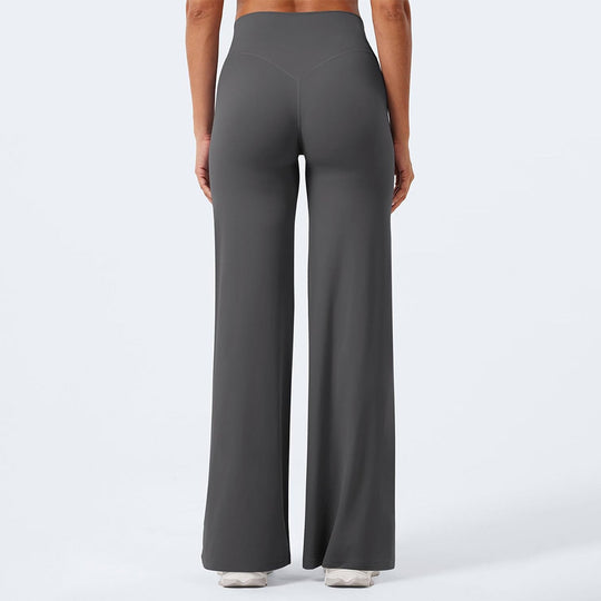Damen nan hochgeschnittene formende Loungehose mit weitem Schlag und nahtlosem Komfortbund Shop Nory
