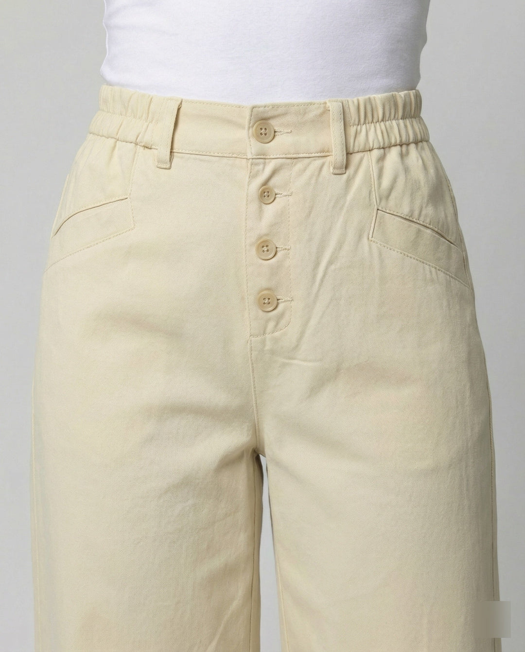 Damen Weite Leinenhose Damen