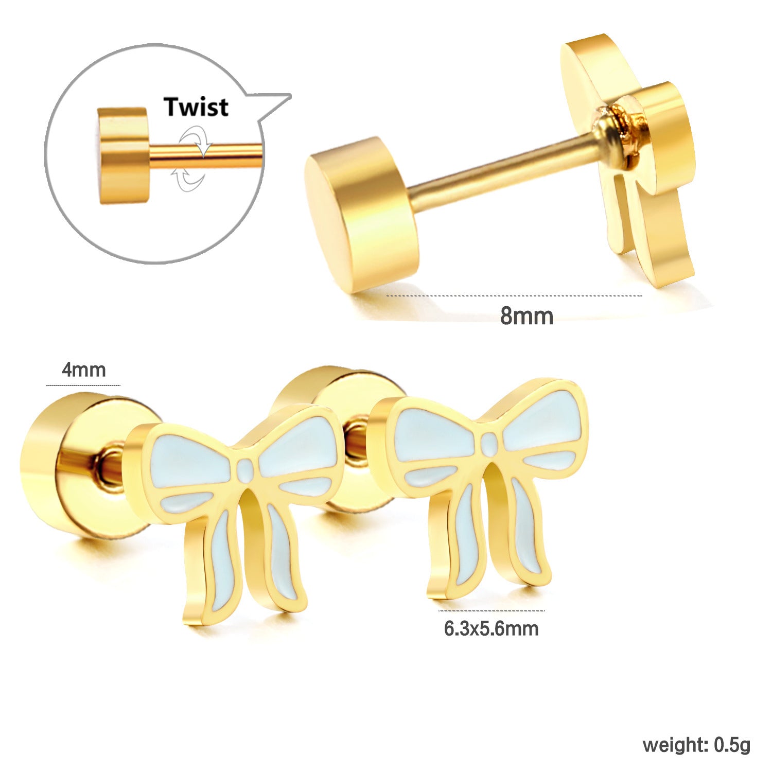 Damen Ohrstecker im kreativen Tortendesign Shop Nory