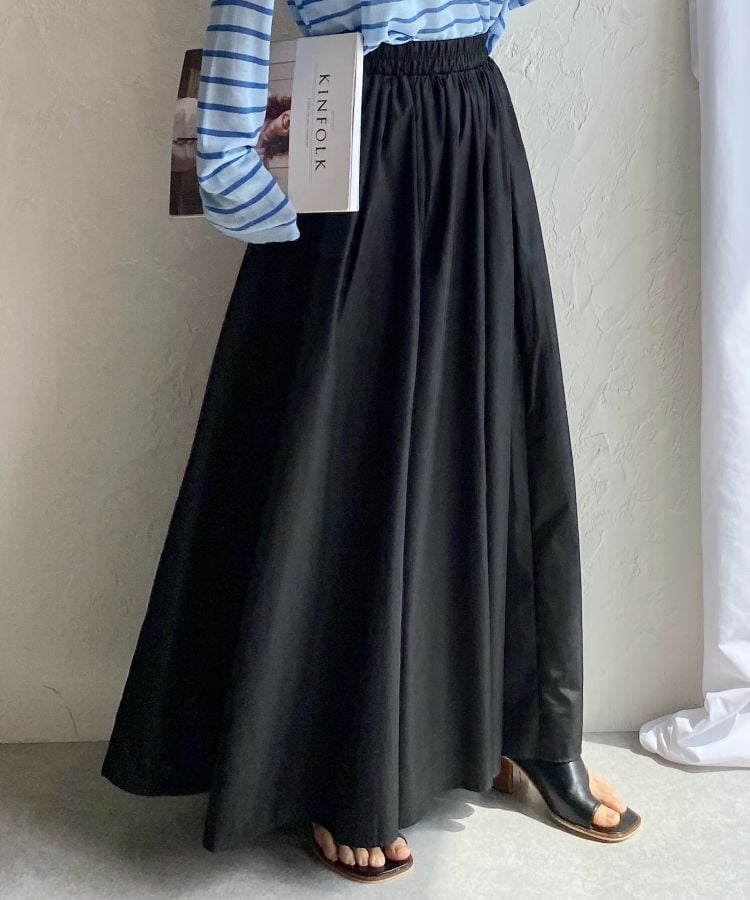 Damen Eleganter Teller‑Maxirock mit hohem Bund, versteckten Eingrifftaschen und verstärktem Saum Shop Nory