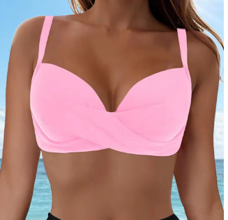 Damen Elegantes Bikinioberteil mit Wickeldesign